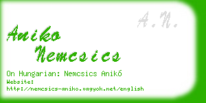 aniko nemcsics business card