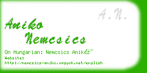 aniko nemcsics business card